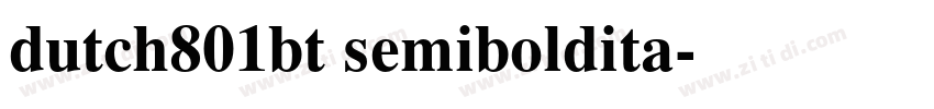 dutch801bt semiboldita字体转换 dutch801bt semiboldita字体转换